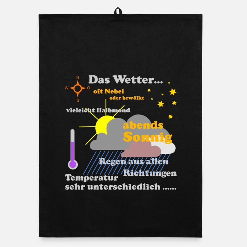 The weather map Organic dish towel