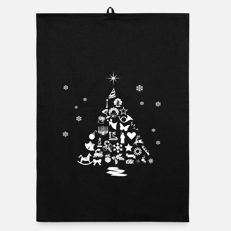 Festlicher Weihnachtsbaum mit Geschenken Organic Geschirrtuch