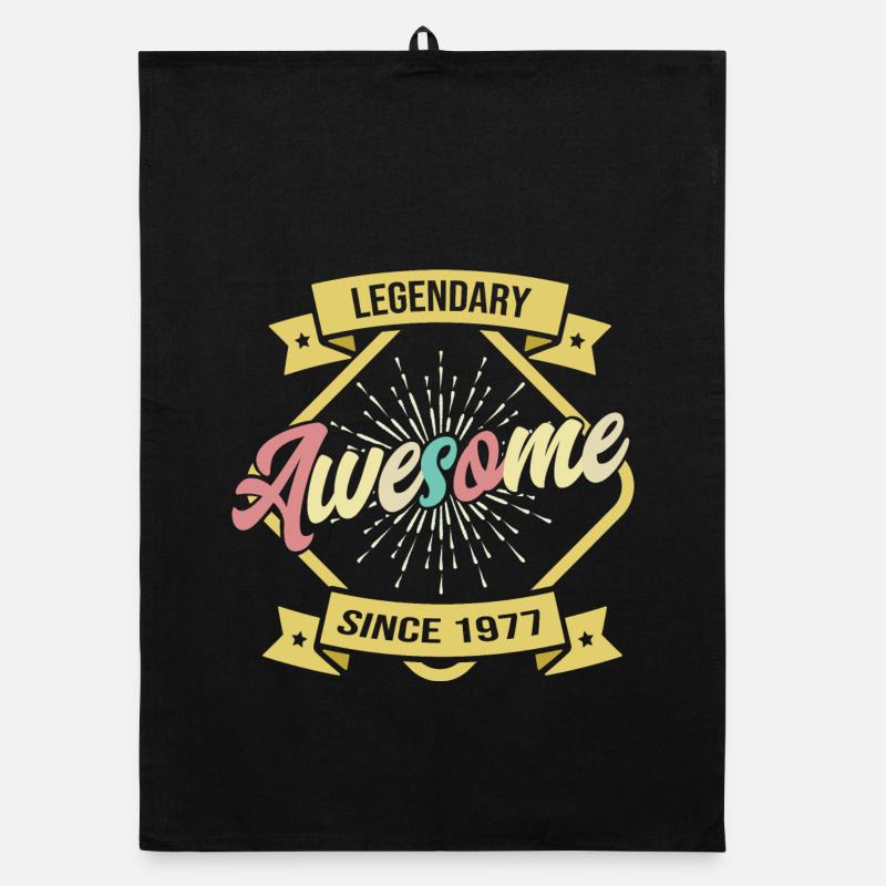 Awesome since 1977 birthday Organic dish towel