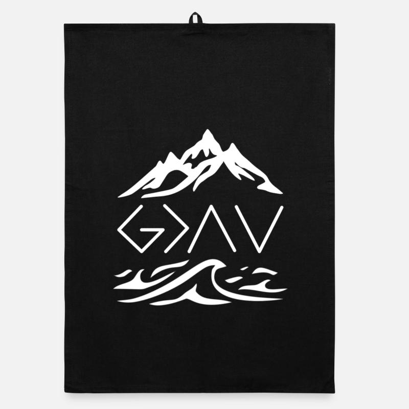 God is greater than any height and depth (Rom 8:39) Organic dish towel