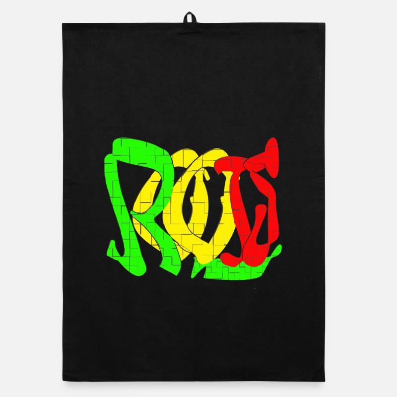 Rasta Farbblock Muster Organic Geschirrtuch