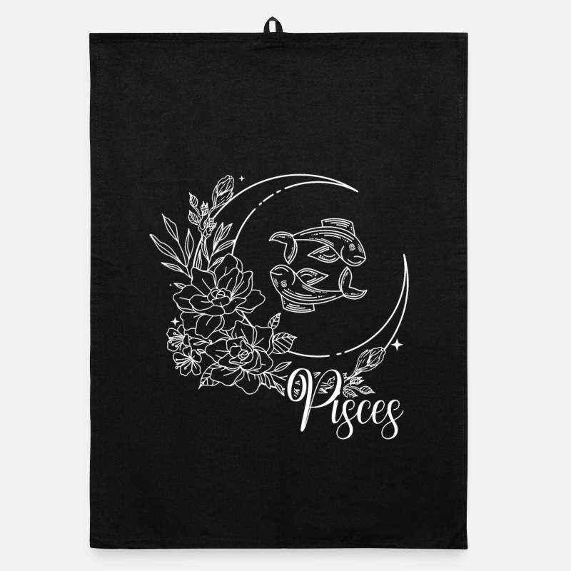 Pisces Bloom Moon Organic dish towel