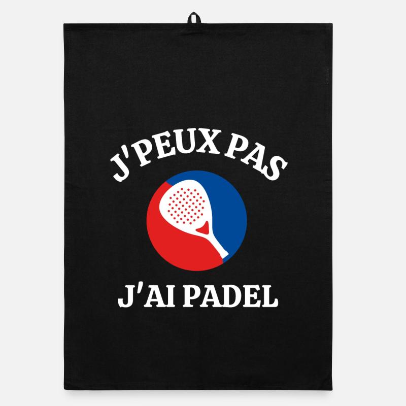 padel, fan de padel, joeur de padel Torchon bio
