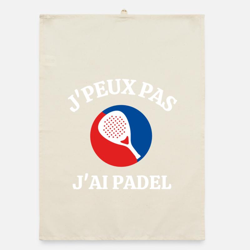 padel, fan de padel, joeur de padel Torchon bio