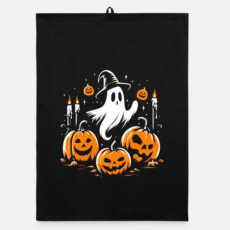 Fantôme d’Halloween Torchon bio