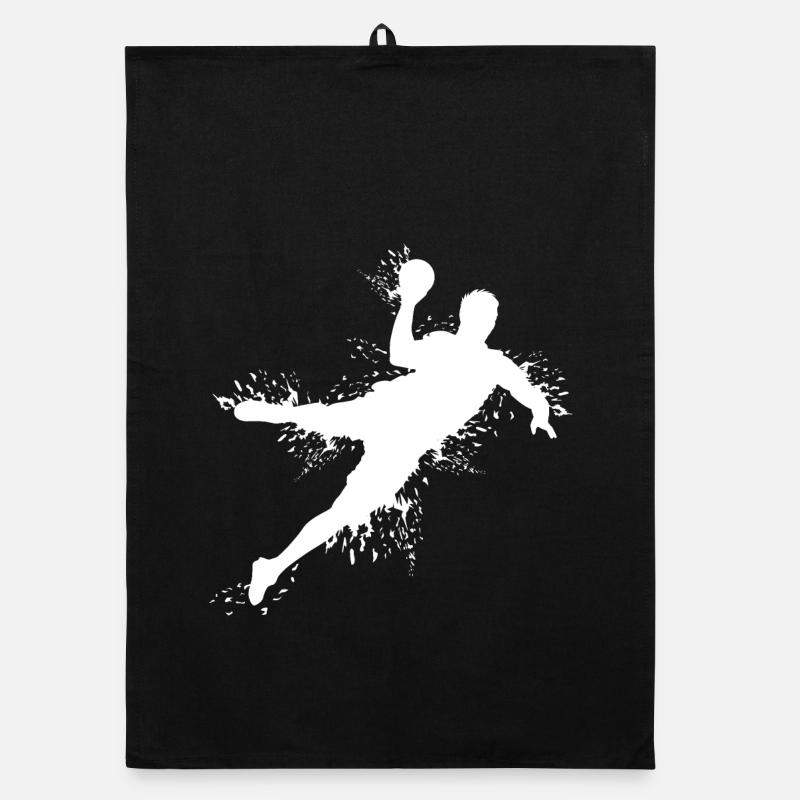 Handball Explosion Lancer Saut Lanceur Handball Joueur Torchon bio