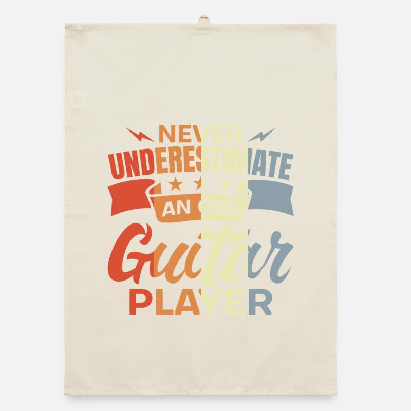 Never Underestimate An Old Guitar Player Organic dish towel