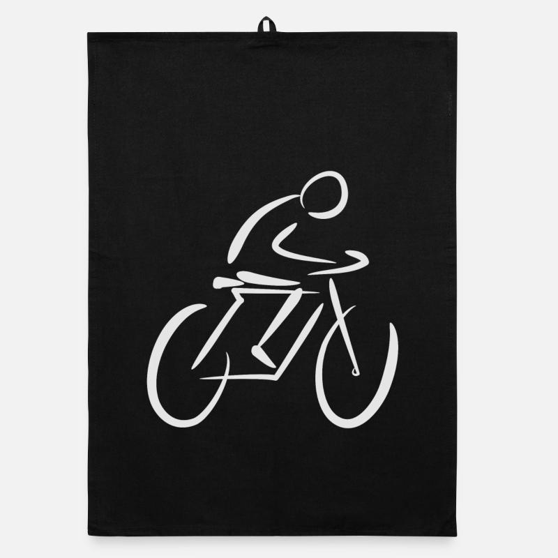 Cyclists on bicycles Organic dish towel