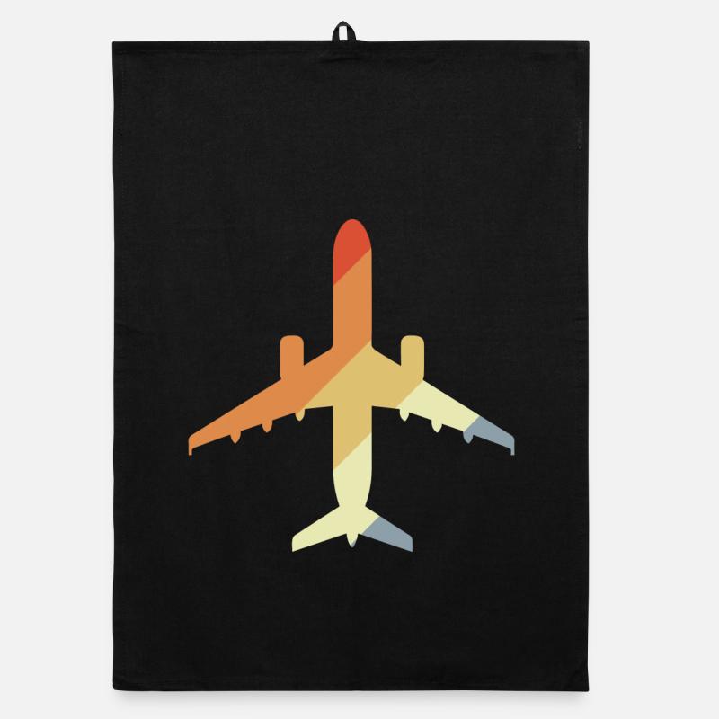 Airplane Retro Organic dish towel