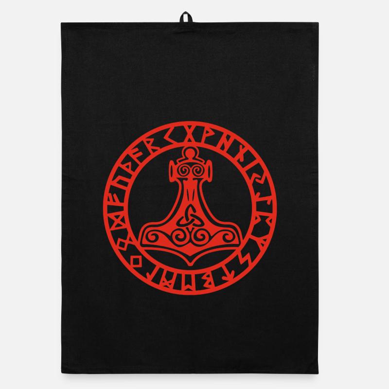 Marteau viking rouge Torchon bio