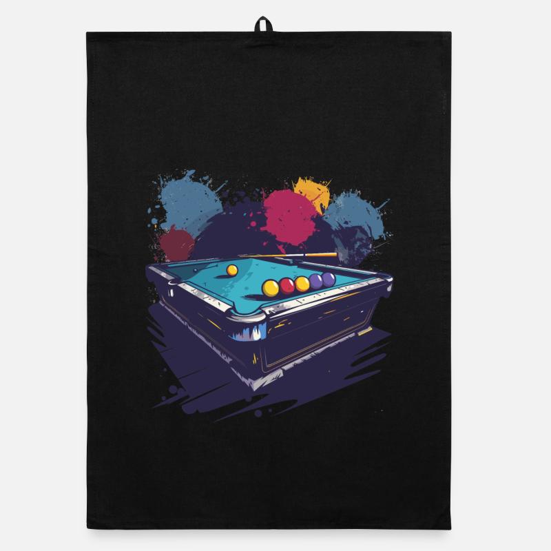 Billard Grafik Organic Geschirrtuch