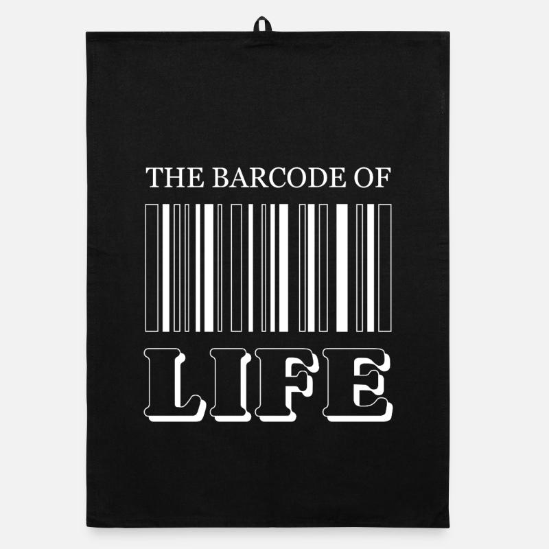 The Barcode of Life / Der Strichcode des Lebens - Organic Geschirrtuch - Schwarz