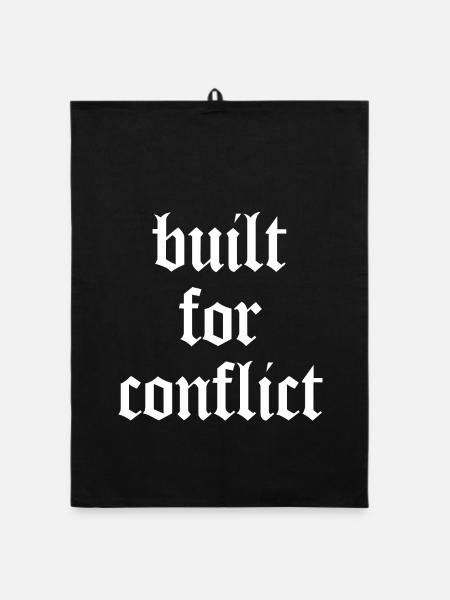 Built for Conflict - Bodybuilding & Gym - Organic Geschirrtuch - Schwarz - Vorne