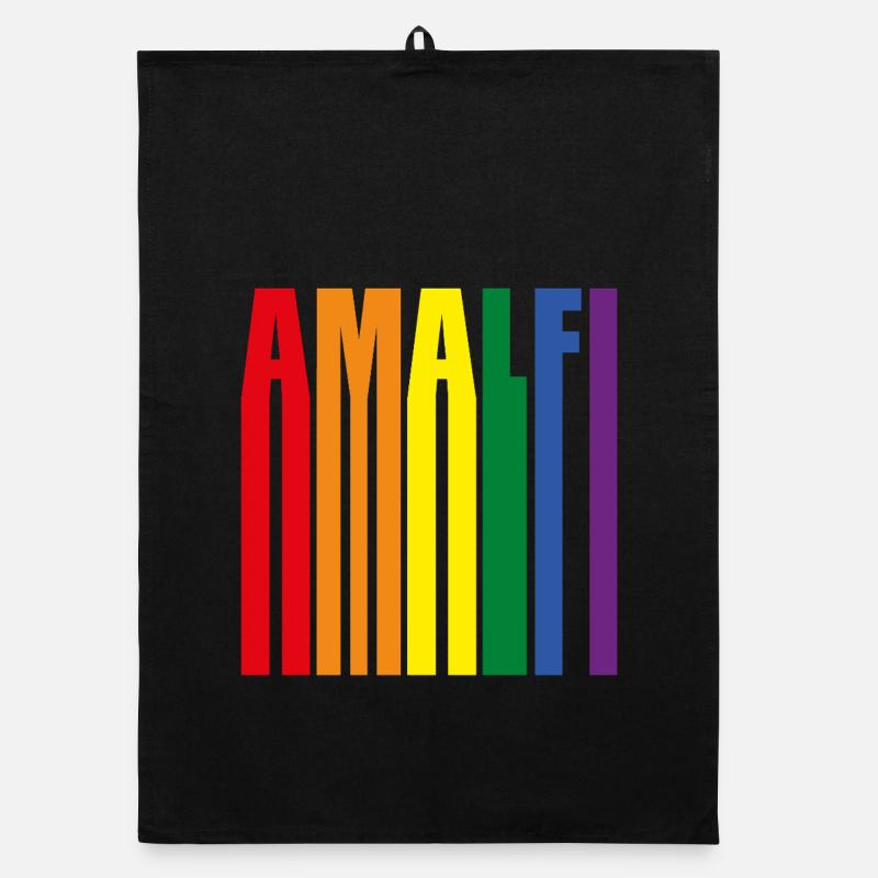 Amalfi Regenbogen Pride Geschenk Organic Geschirrtuch