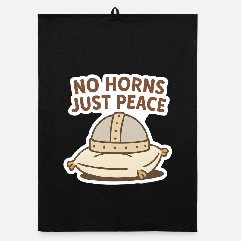 Message de sac paisible sans cornes Torchon bio