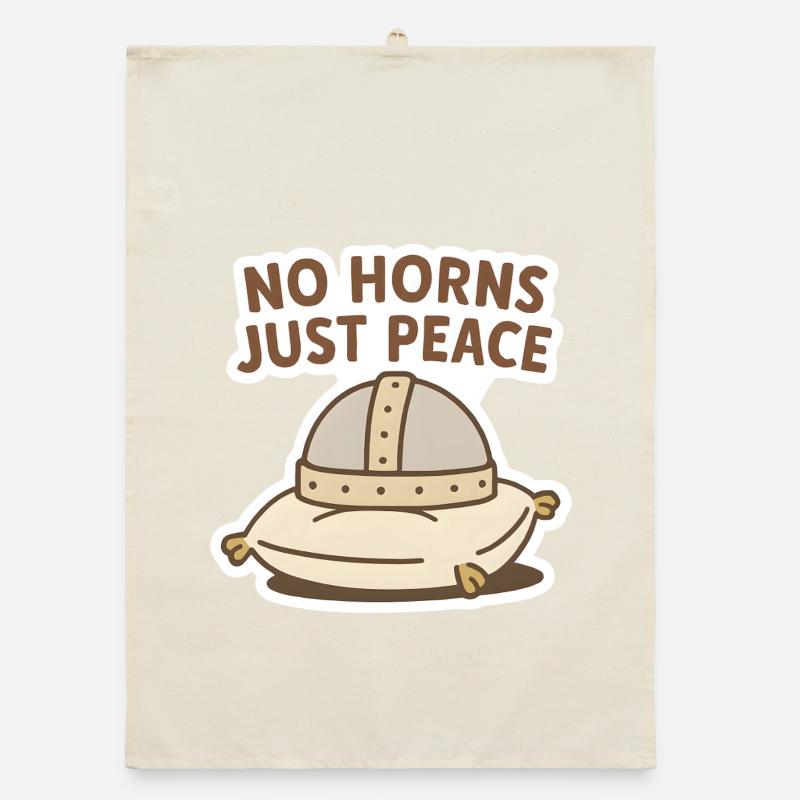 Message de sac paisible sans cornes Torchon bio