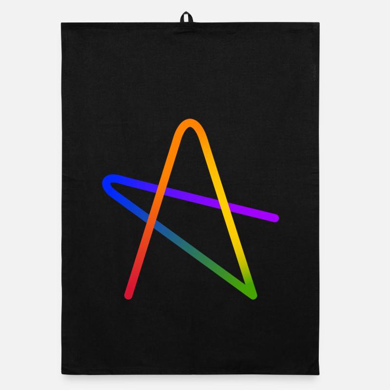 Rainbow A Stern Geschenk Organic Geschirrtuch