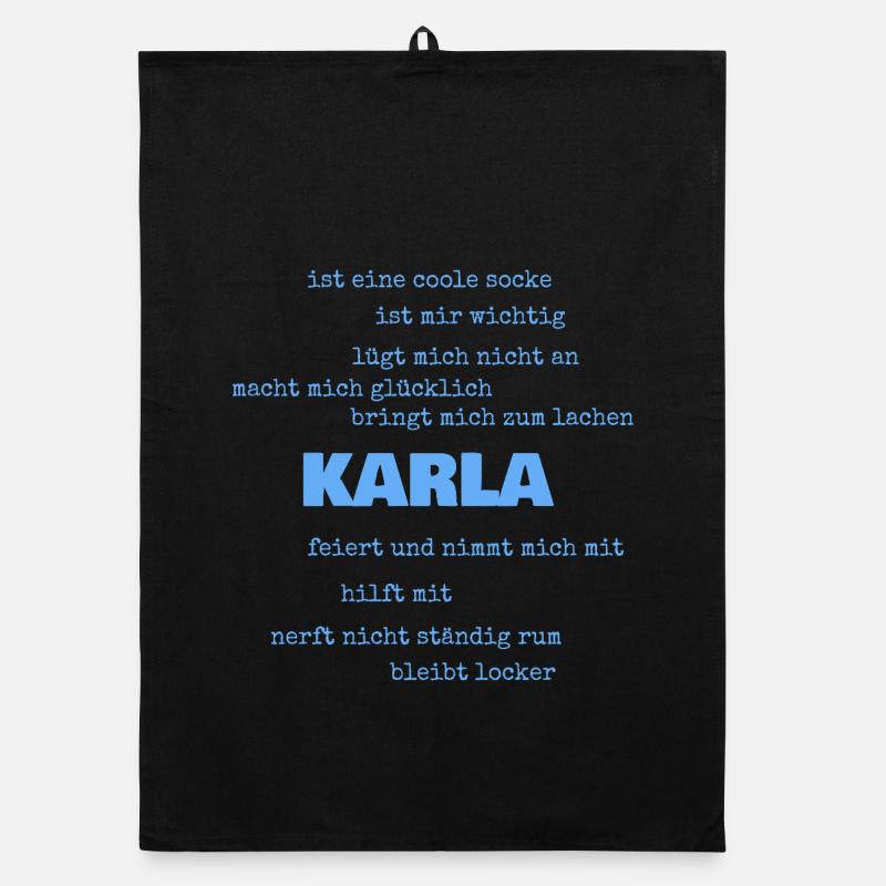 Karla als Sprueche Organic Geschirrtuch