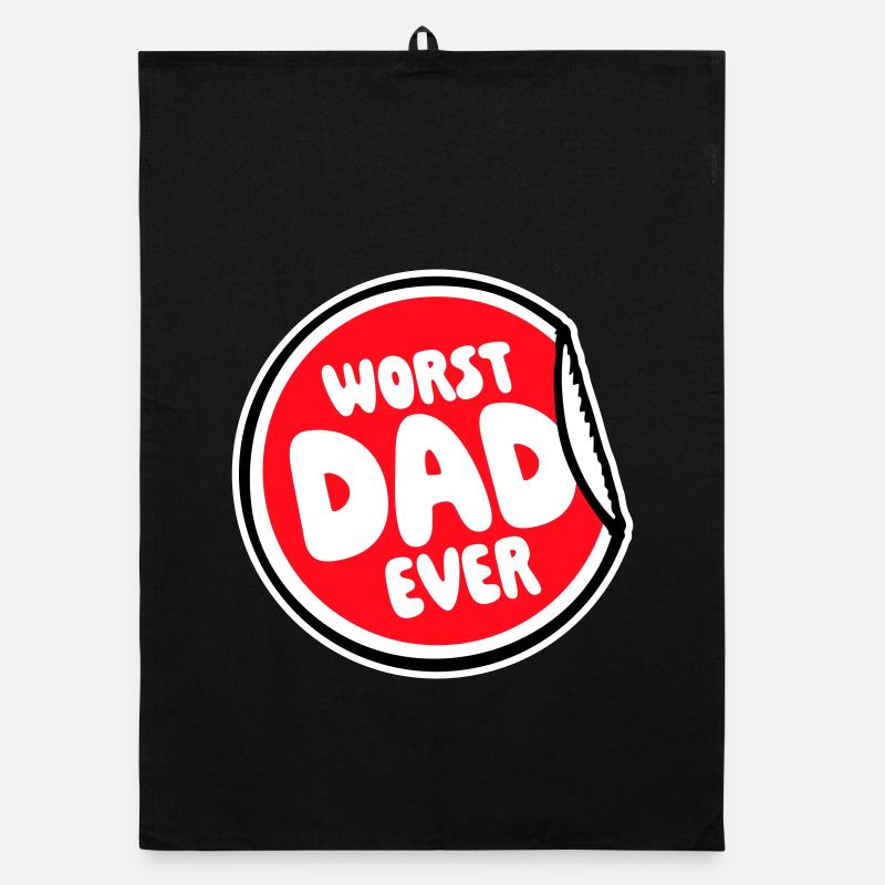 Worst Dad Ever Lustig Sarkastisch Vatertag Papa Organic Geschirrtuch