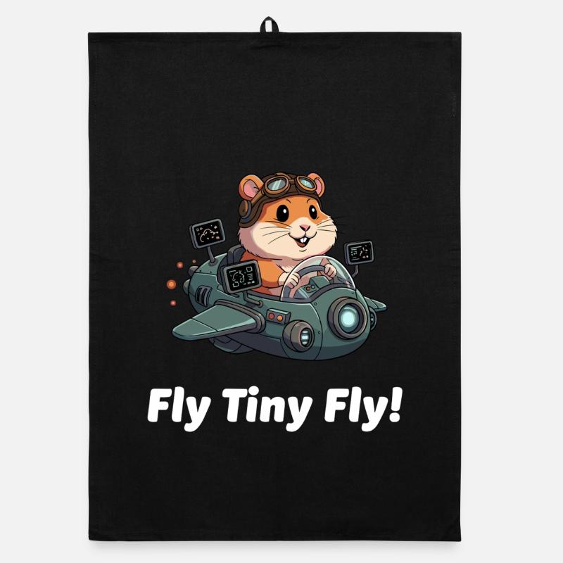 Raketenhamster Weltraumflug Organic Geschirrtuch