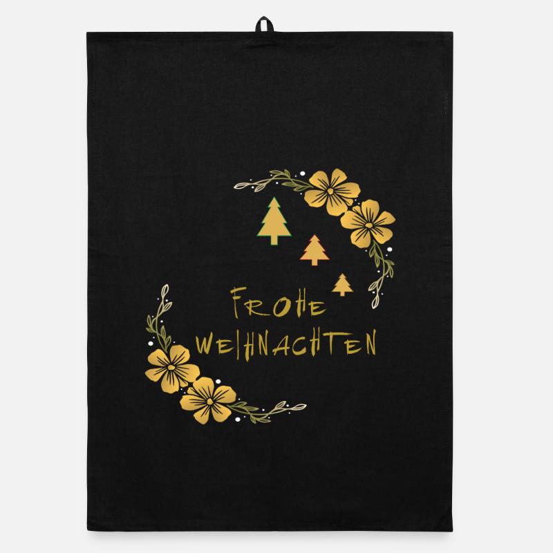 Frohe Weihnachten Organic Geschirrtuch