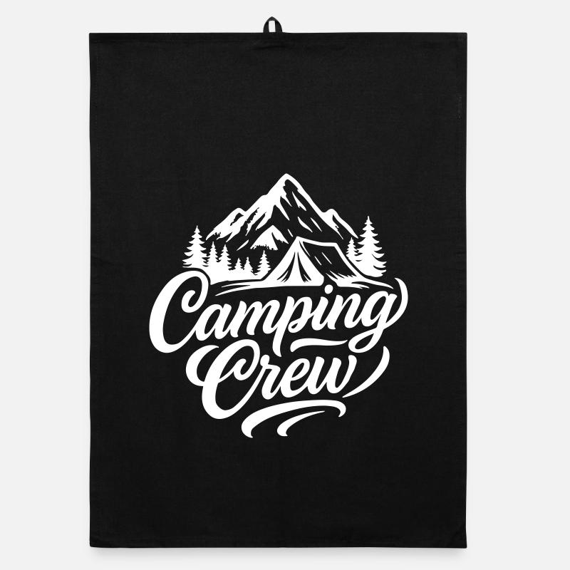 Camping Crew Tent Mountains Torchon bio