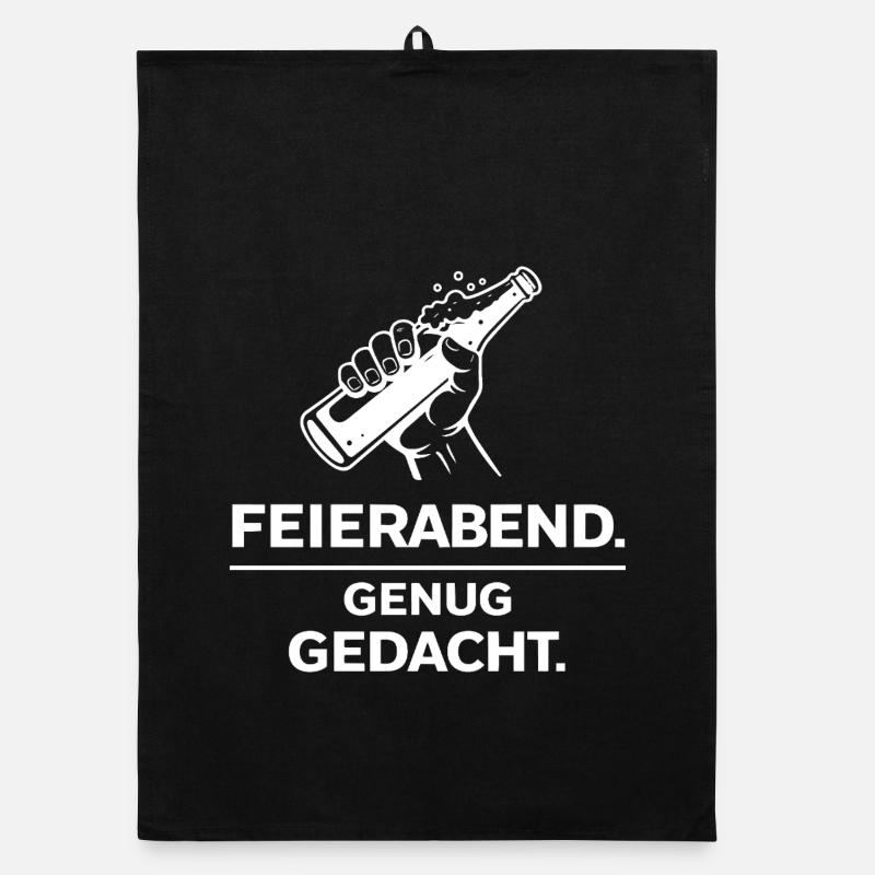 Feierabend. Genug gedacht. Organic Geschirrtuch