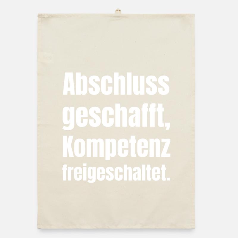 Abschluss geschafft - Kompetenz freigeschaltet Organic Geschirrtuch