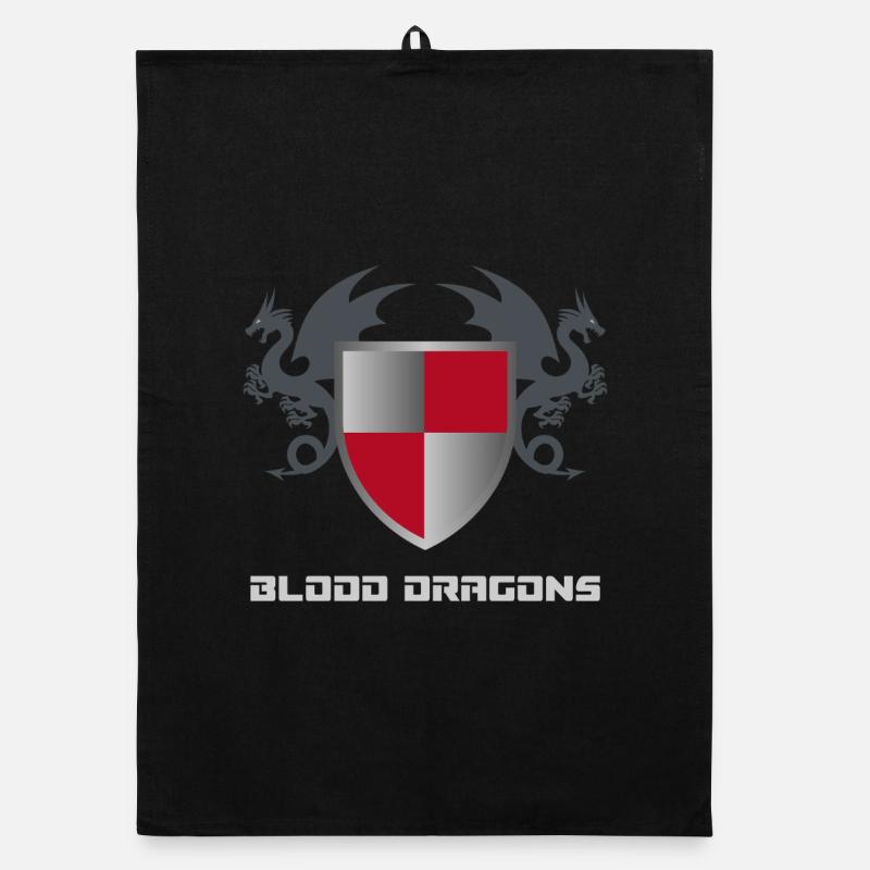 Dragons Shield - Médiéval Rock Métal Tee Torchon bio