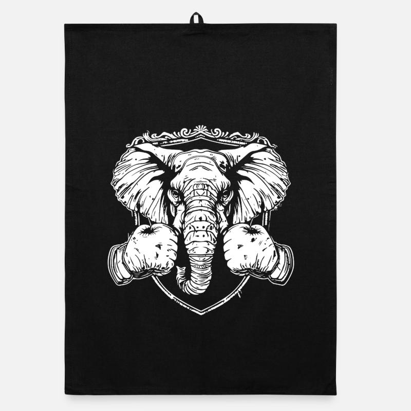 Elefant Boxen MMA Organic Geschirrtuch