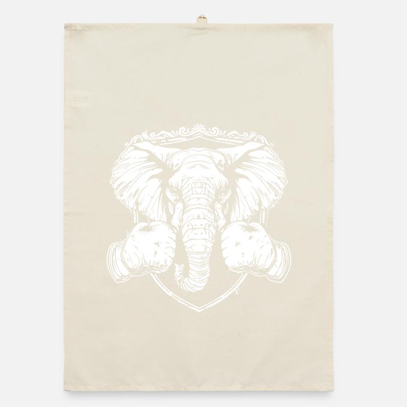 MMA de boxe sur éléphants Torchon bio