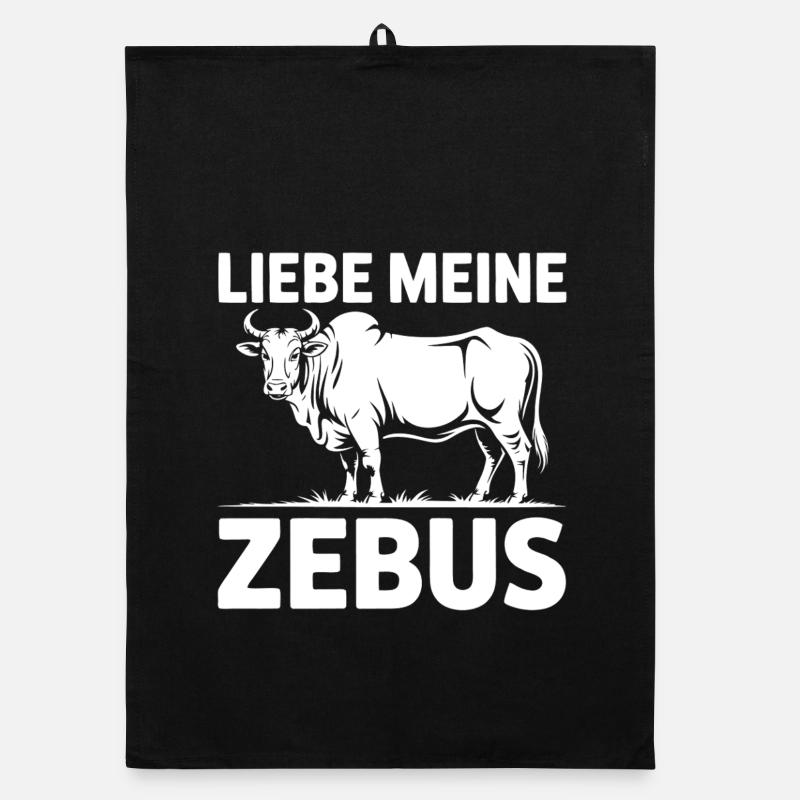 Liebe Meine Zebus Organic Geschirrtuch