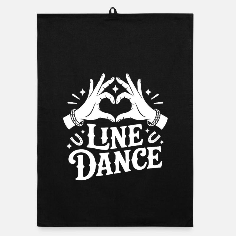 LineDance Herzhand Grafik Organic Geschirrtuch