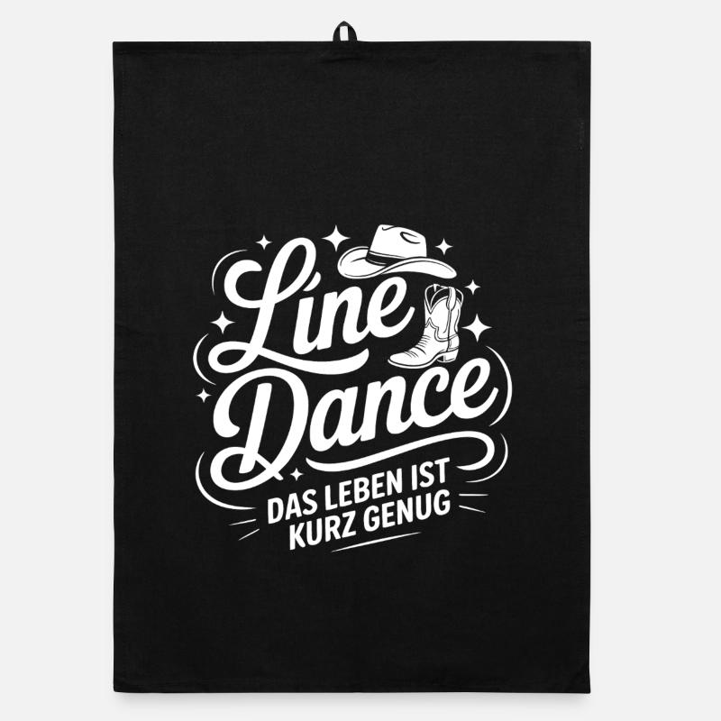 Line Dance Lebensfreude Organic Geschirrtuch