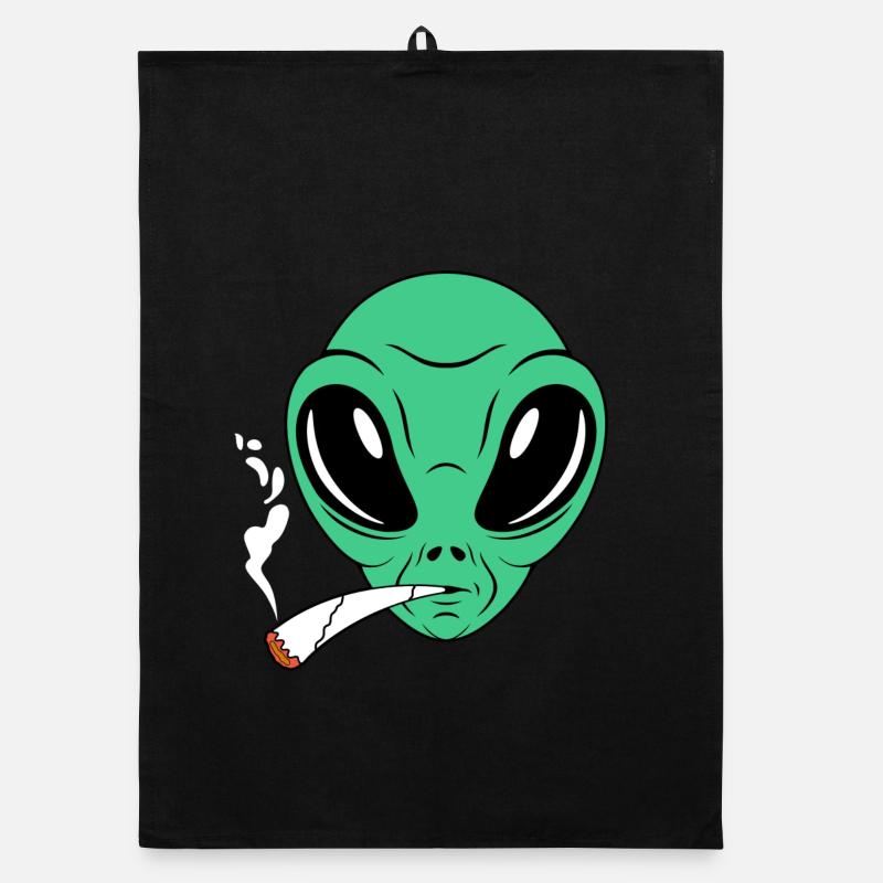 Smoker Alien Organic dish towel