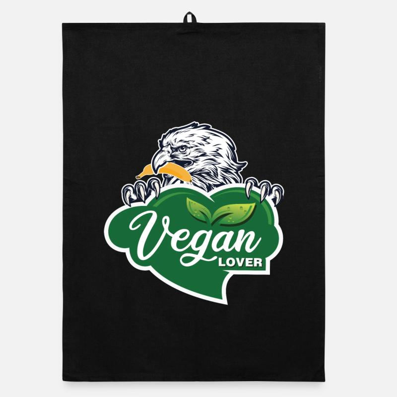 Vegan Lover Eagle Graphique Torchon bio