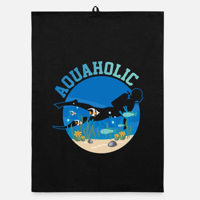 Diver Diving Organic dish towel
