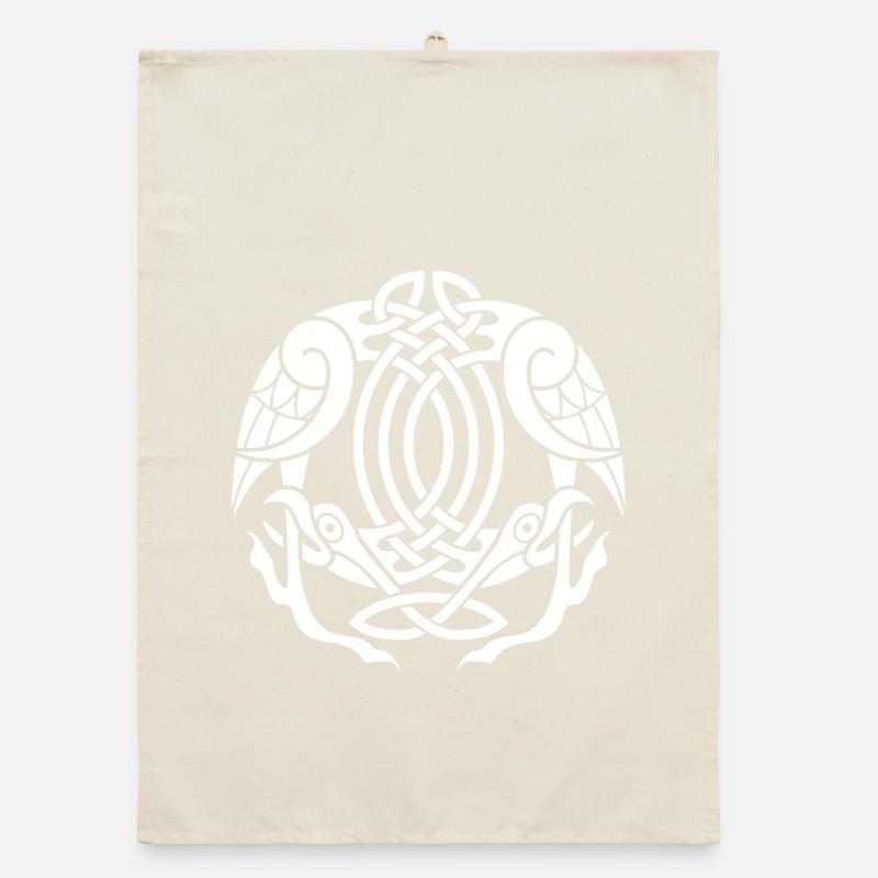 Aigle celte blanc Torchon bio