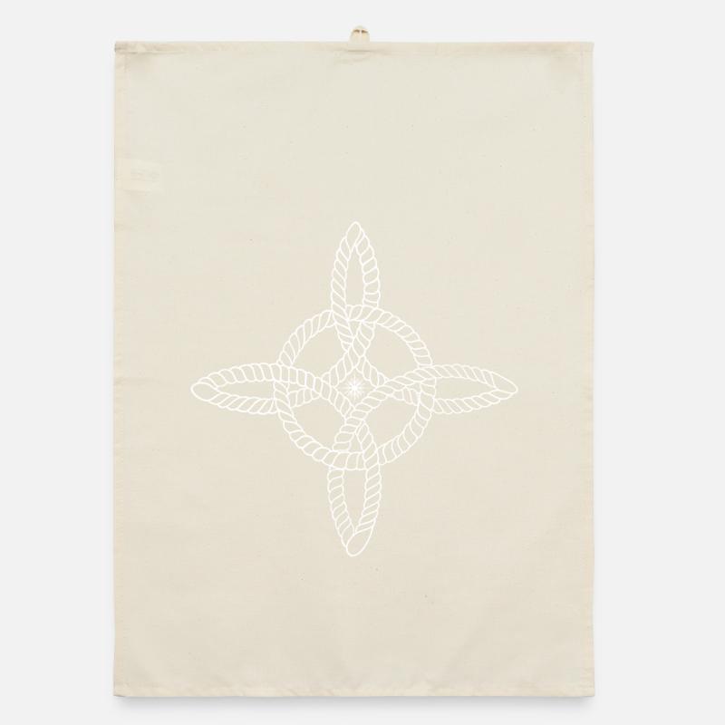 Witch's knot with star Organic dish towel