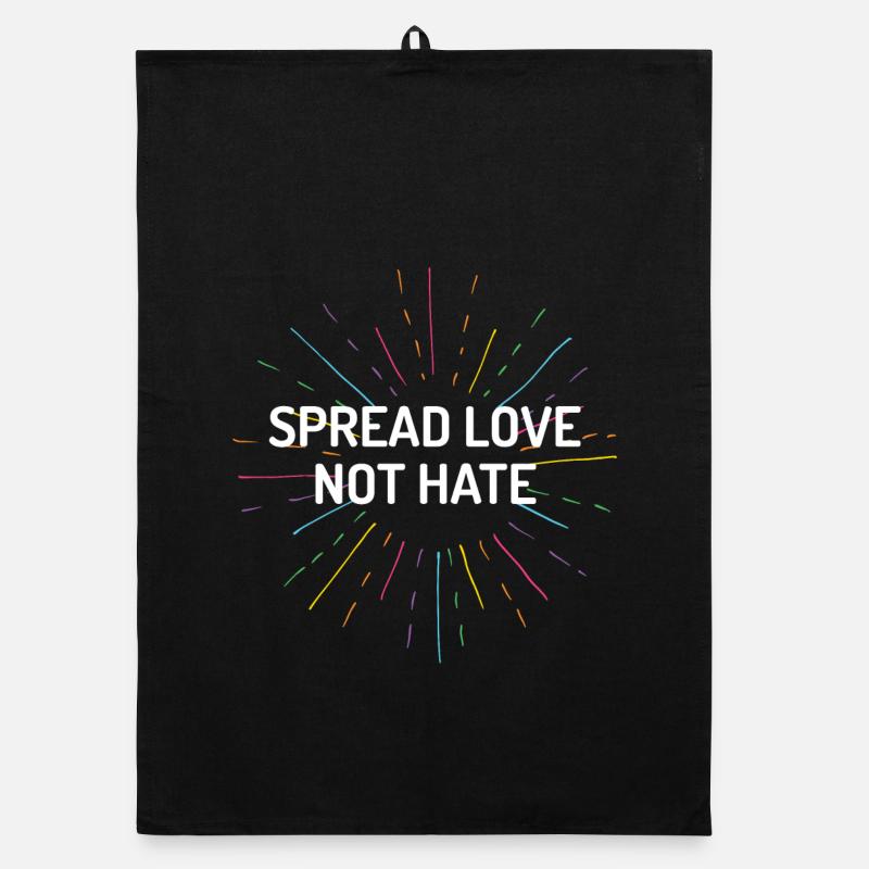Pride Month - Liebe statt Hass verbreiten Organic Geschirrtuch