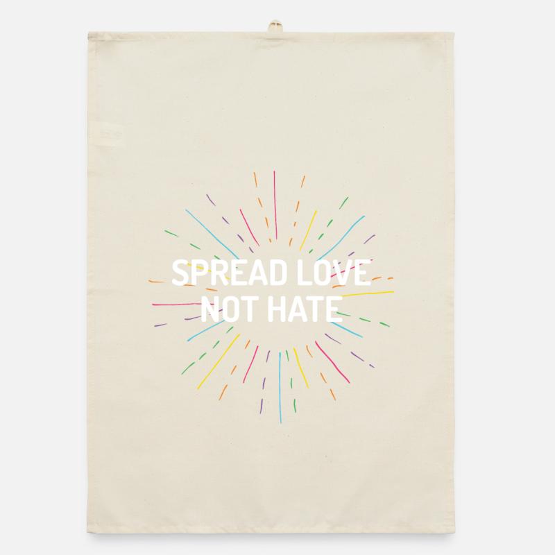 Pride Month - Spread Love Not Hate Organic dish towel