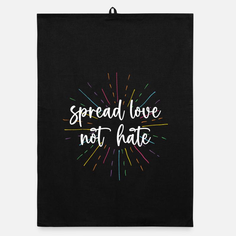 Pride Month - Liebe statt Hass verbreiten Organic Geschirrtuch