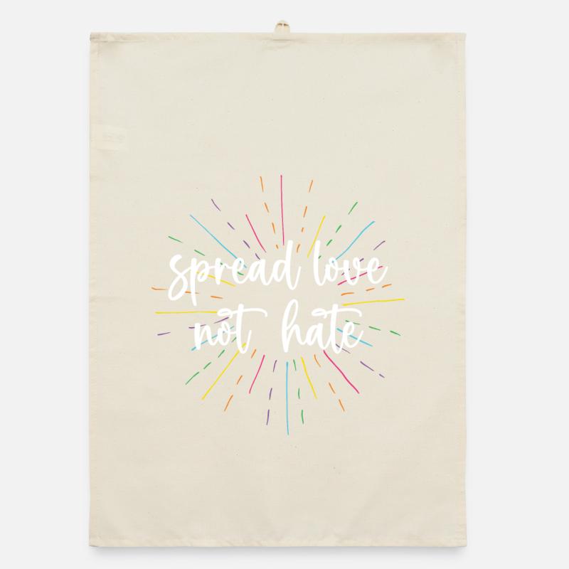 Pride Month - Spread Love Not Hate Organic dish towel