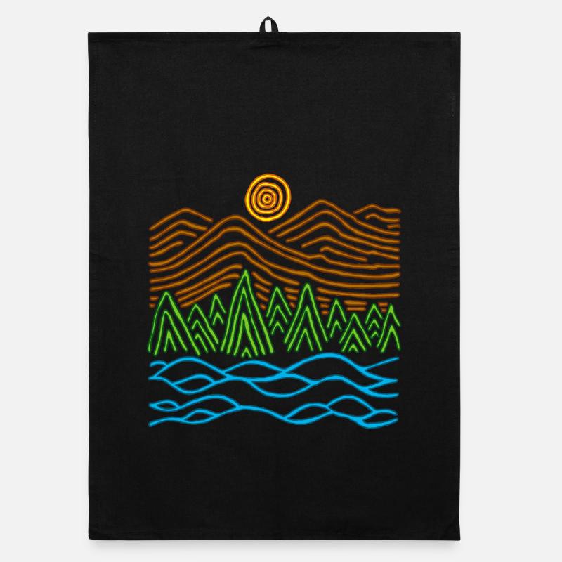 Strange landscape Organic dish towel