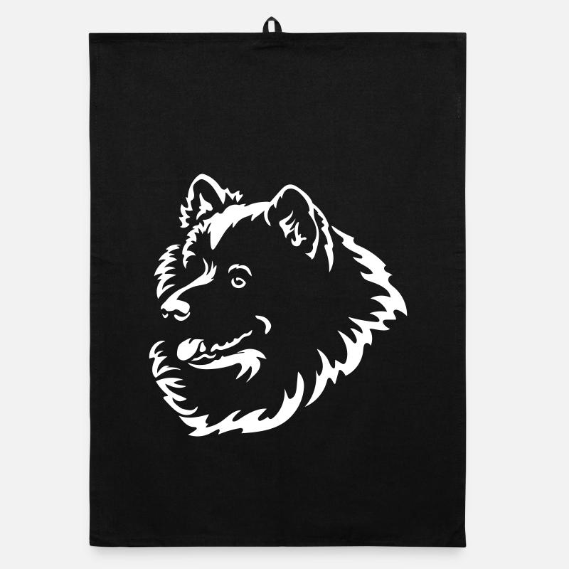 Samoyède Head « Black Edition » Torchon bio