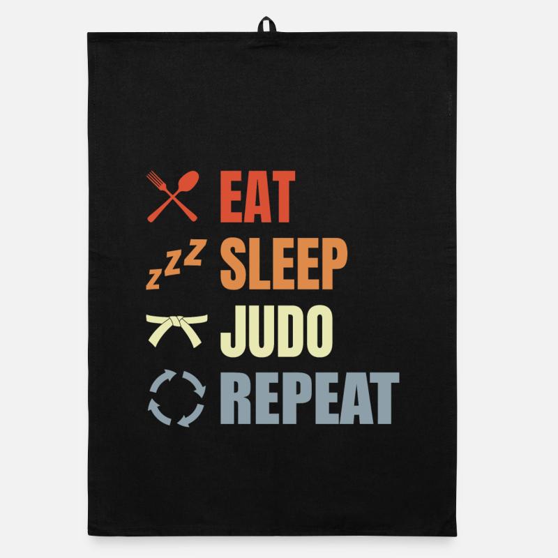 Funny Judo Routine Organic dish towel