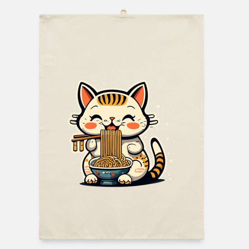 Ramen Gatto Strofinaccio da cucina ecologico