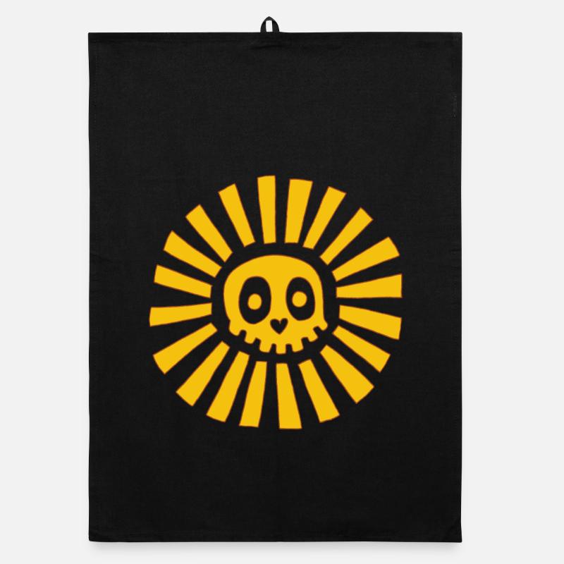 Sunny Skull Organic dish towel