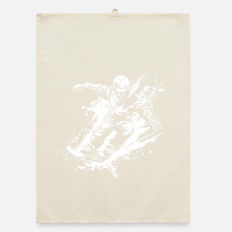 Snowboarders Organic dish towel