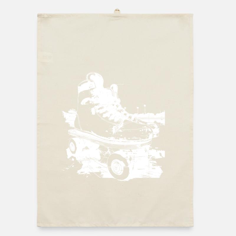 Rollerskates Grafik Organic Geschirrtuch